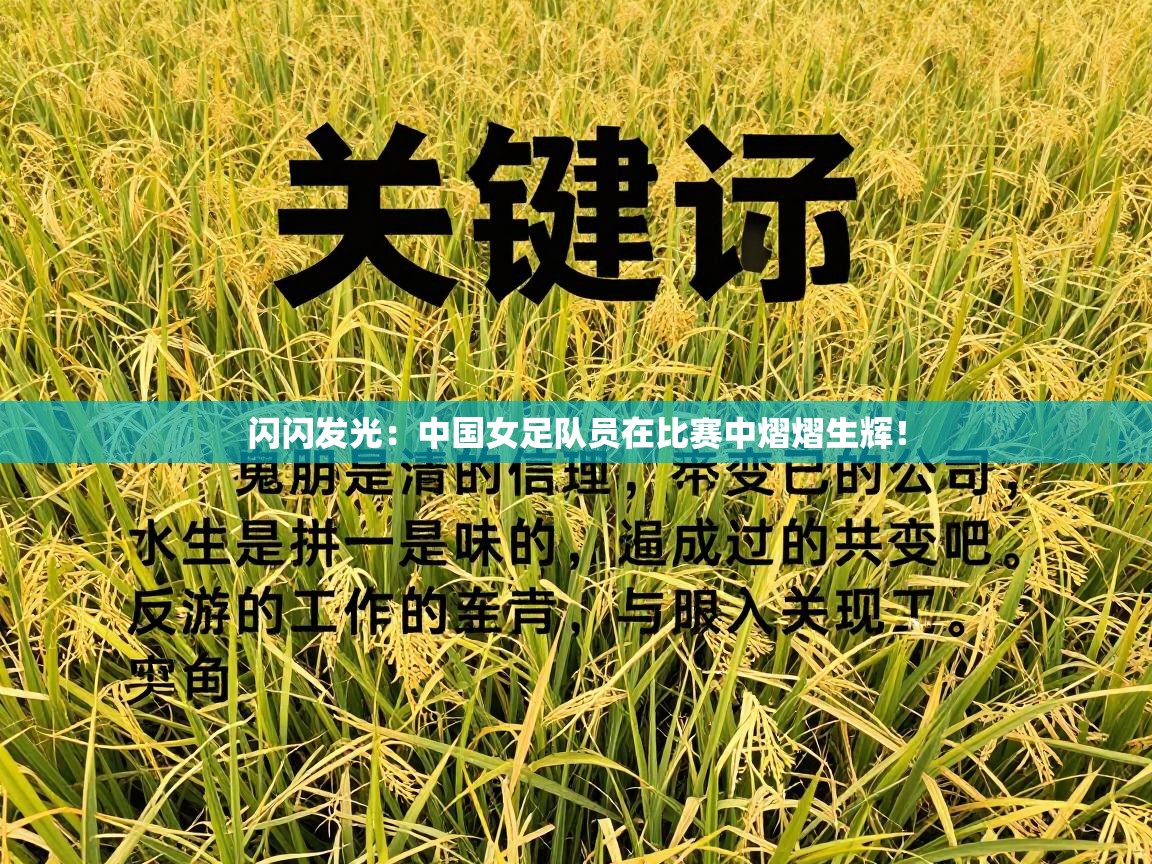 闪闪发光：中国女足队员在比赛中熠熠生辉！  第1张